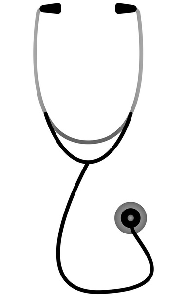 A Doctors Stethoscope Isolated on White - Vector, Image