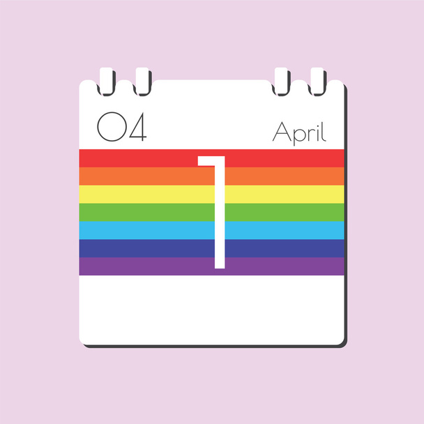 Duhová ikona kalendáře - Vektor, obrázek