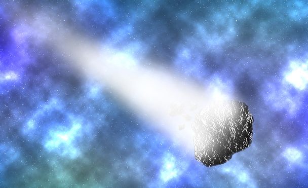 Asteroid porusza galaktyki gardło - Zdjęcie, obraz