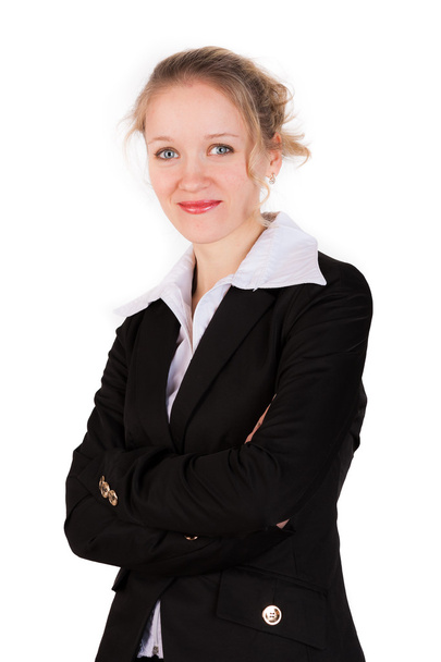 Young beautiful woman in business suit - Фото, изображение
