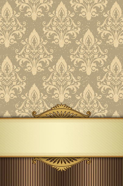 Decorative background with border and vintage patterns. - Фото, зображення