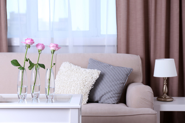 Sofa with beautiful pillows   - Φωτογραφία, εικόνα