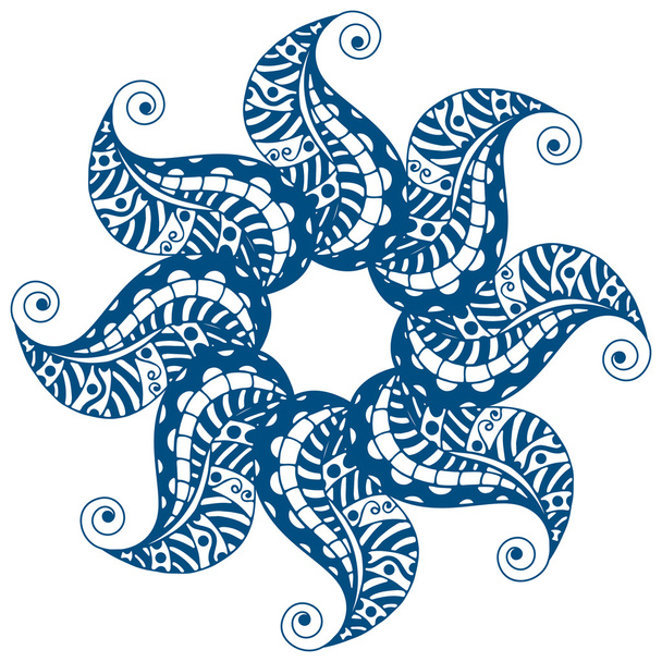 blue abstract ornament - Вектор,изображение