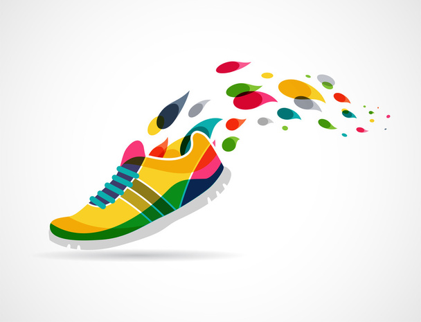 Vector poster - running and sport - Vector, Image