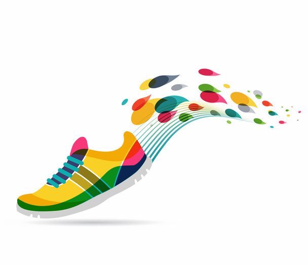 Векторный плакат - бег и спорт
 - Вектор,изображение