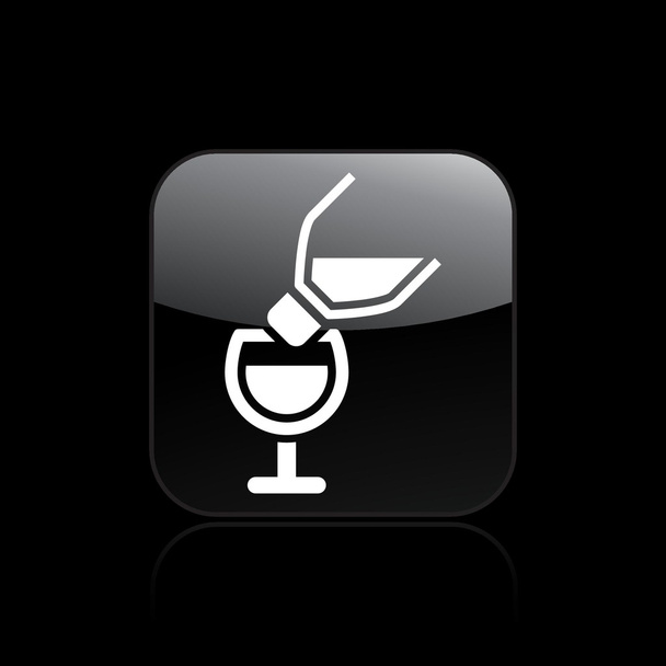 εικονογράφηση φορέας ενιαίας απομονωμένες κρασί ρίξτε εικονίδιο - Διάνυσμα, εικόνα