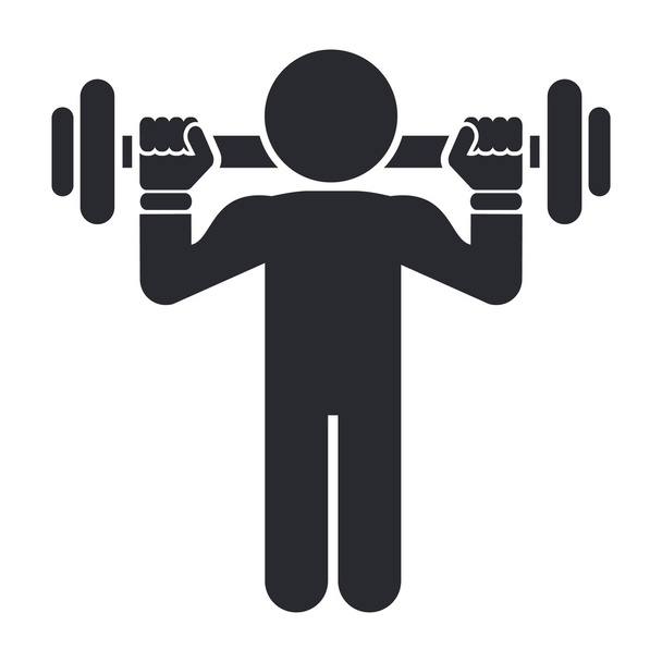 Vector illustration of isolated gym icon - Vector, Image