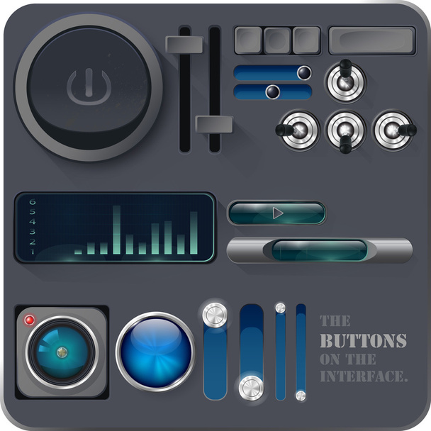 The buttons on the interface. - Vector, Image