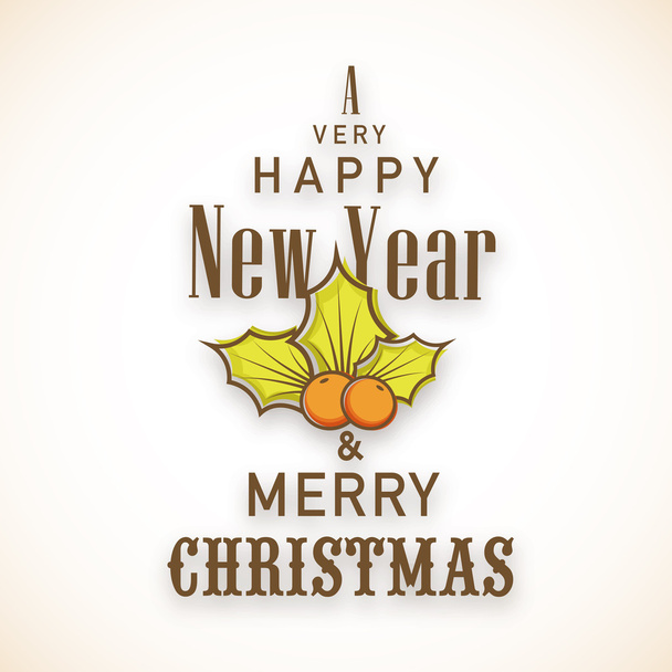 Greeting card for New Year and Christmas celebration. - Vektor, Bild
