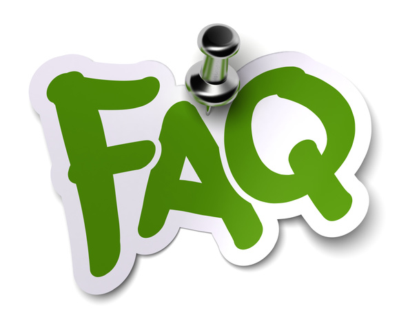 Green FAQ sticker - Photo, Image