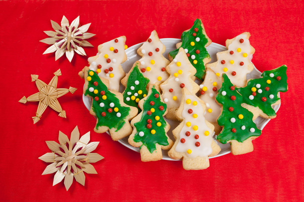 Biscuits de Noël verts et blancs
 - Photo, image