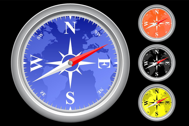 Vector illustration of single compass icon - Vector, afbeelding