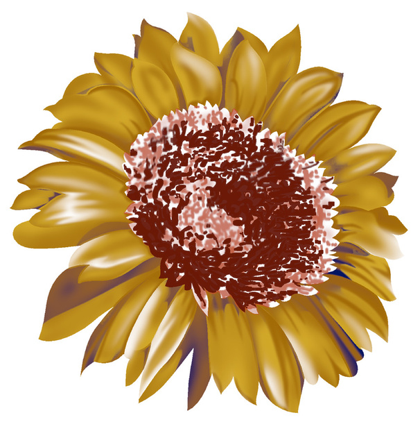 Single flower of artificial color artwrok - Vector, Image