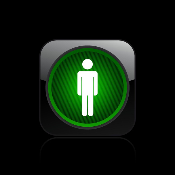 Illustration vectorielle de l'icône d'un seul feu vert
 - Vecteur, image