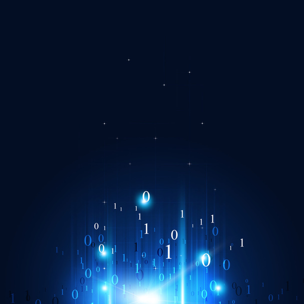 Bináris kódolás kék háttér - Fotó, kép