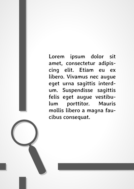 magnifying glass symbol dark infographics - Διάνυσμα, εικόνα