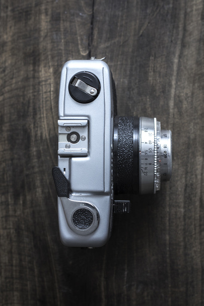 Top view of old rangefinder camera - Фото, изображение