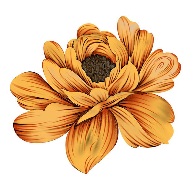 Única flor de cor artificial artwrok
 - Vetor, Imagem