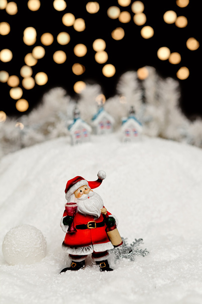 Papai Noel na noite de Natal
 - Foto, Imagem