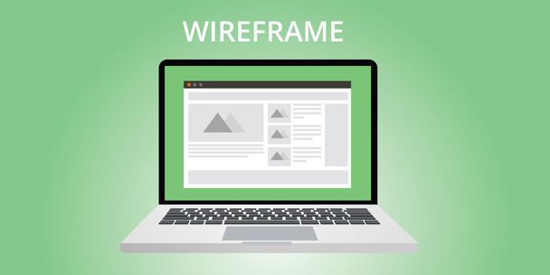 website wireframe development - Vector, Image