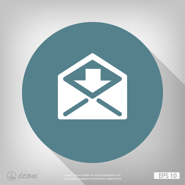 Pictograph of mail icon - Vector, Imagen