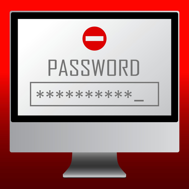Vector illustration of single password icon - Vector, Image