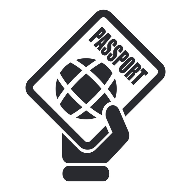 1 つのパスポートのアイコンのベクトル イラスト - ベクター画像