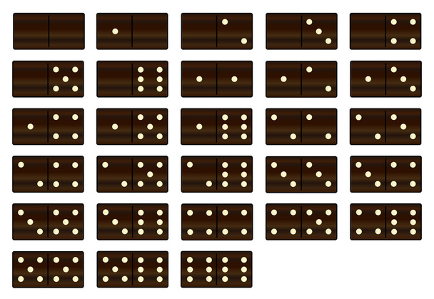 Wooden Dominoes Set - Vector, Image