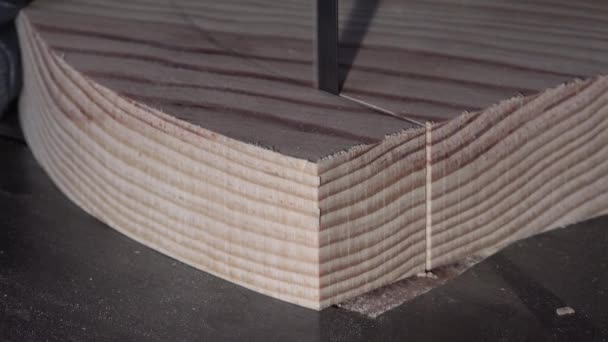 Wood-cutting using a bandsaw - Materiał filmowy, wideo