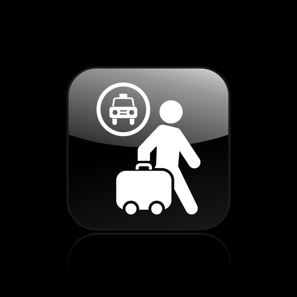 Illustrazione vettoriale dell'icona della stazione di taxi singola
 - Vettoriali, immagini
