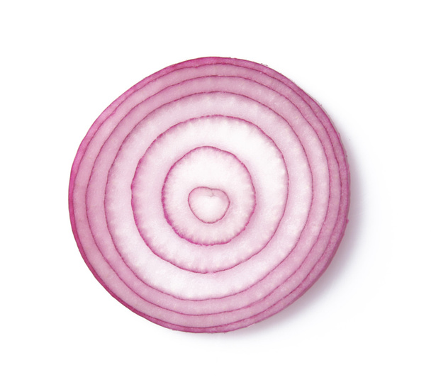 Sliced red onion isolated on white background - Photo, Image