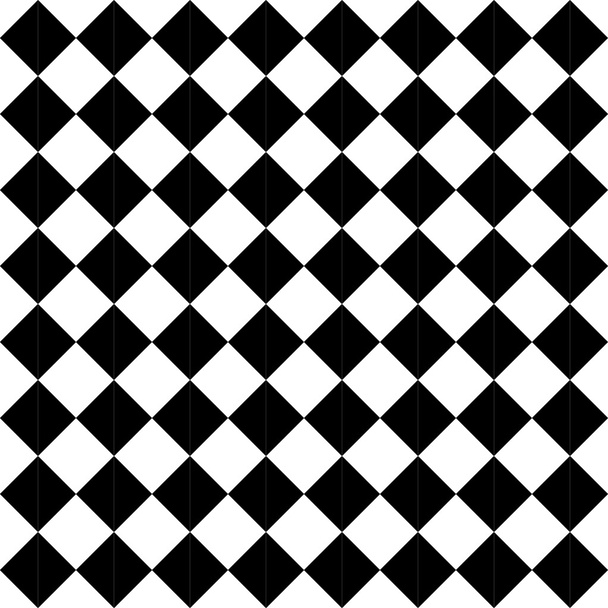 Vector modern seamless geometry pattern checkered, black and white abstract geometric background, trendy print, monochrome retro texture, hipster fashion design - Вектор,изображение
