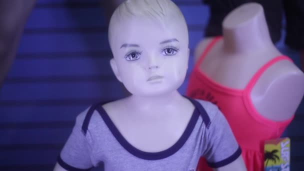 Boy Mannequin Wearing a Shirt - Footage, Video