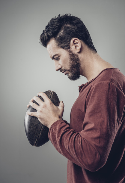 football player with ball - Zdjęcie, obraz