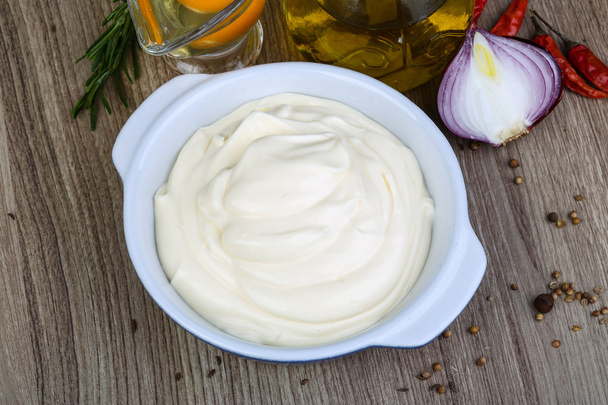 Mayonnaise sauce in the bowl - Photo, Image