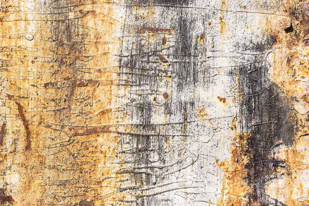 Rusty yellow metal surface - Foto, afbeelding