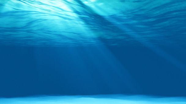 piękna scena światło pod wodą w Karaiby laguny - Zdjęcie, obraz