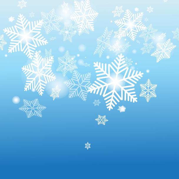 Χριστούγεννα ευχετήρια κάρτα με νιφάδες χιονιού - Διάνυσμα, εικόνα