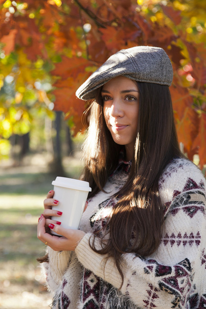 young girl in autumn - Photo, Image