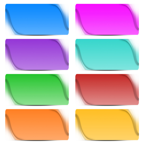 Nyolc színes absztrakt bannerek - Fotó, kép
