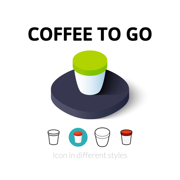 Coffee to Go icon in different style - Вектор,изображение