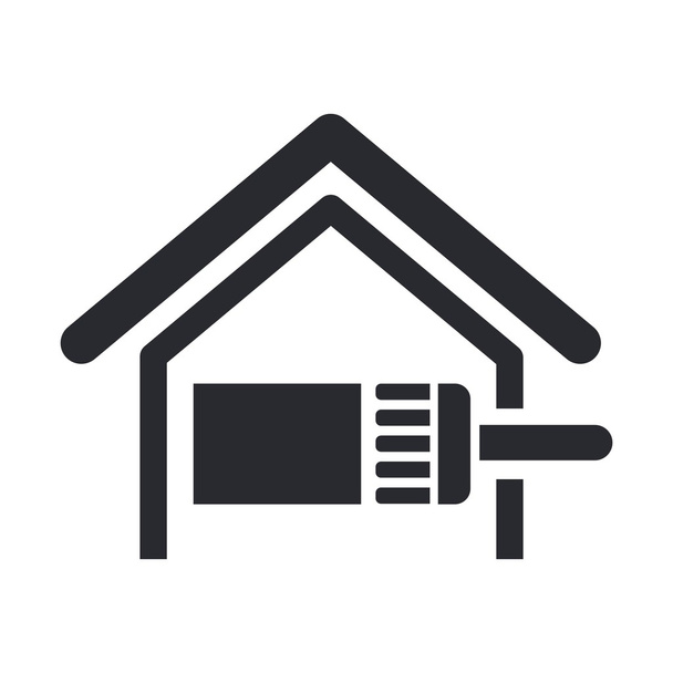 Illustration vectorielle de l'icône de la maison peinture unique
 - Vecteur, image
