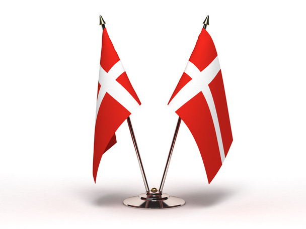 Miniatuur vlag van Denemarken (geïsoleerd) - Foto, afbeelding