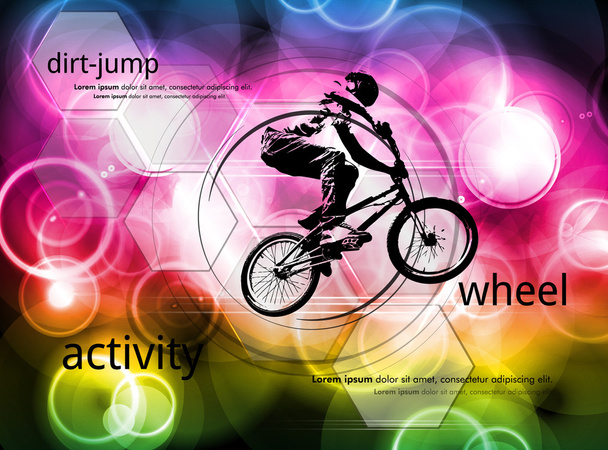 BMX ciclista ilustración
 - Vector, imagen