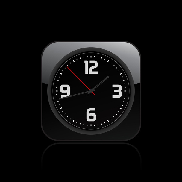 1 つの時計のアイコンのベクトル イラスト - ベクター画像