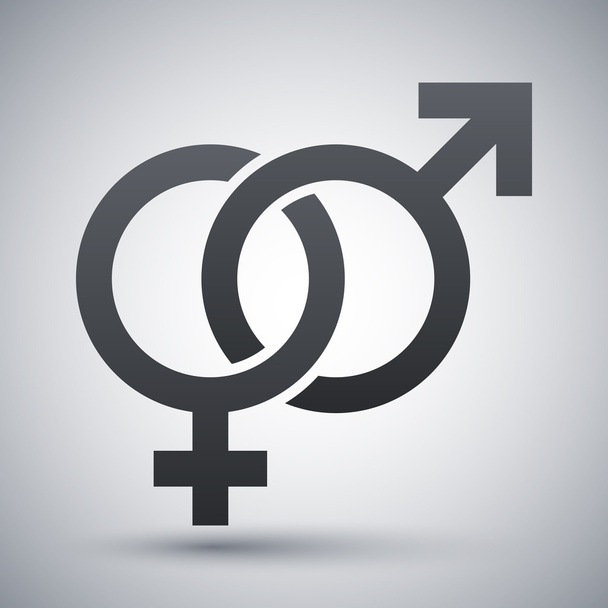 férfi és női nemi szimbólum - Vektor, kép