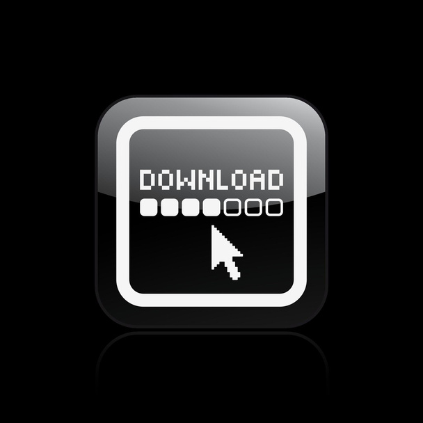 Vector illustration of single download icon - Vector, imagen