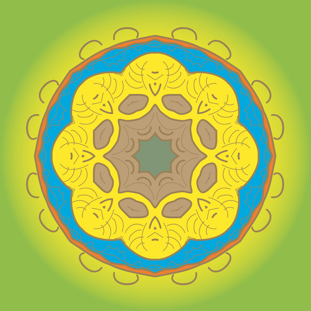 Vector ornamental round lace - Vektör, Görsel