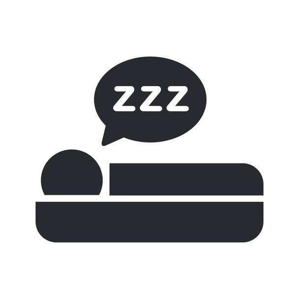 Vector illustration of single isolated sleeping icon - Vector, Image