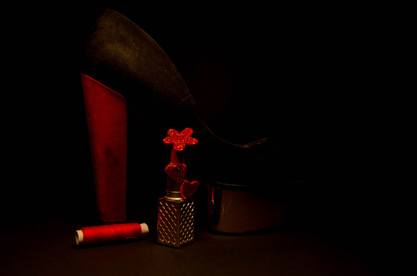 high heeled red - Фото, изображение